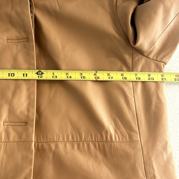 Bod & Christensen Leather 3/4 Trench Coat Style Button Down Women size 14 - Picture 16 of 17